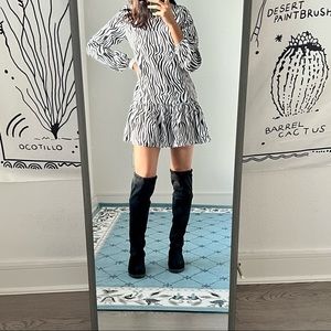 Black knee high boots